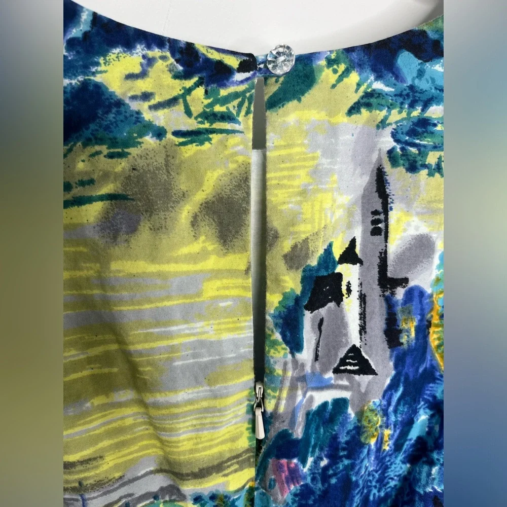 ModCloth/Emily and Fin Tuscan Landscape “Lucy” Dress Size L - Picture 13 of 14